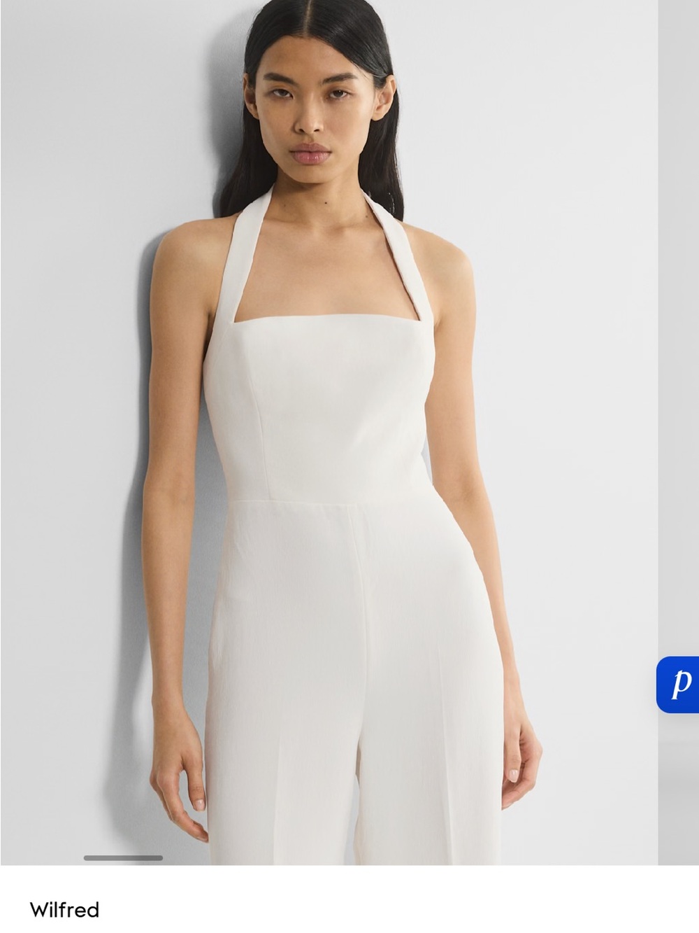 Wilfred aritzia White Halter Jumpsuit